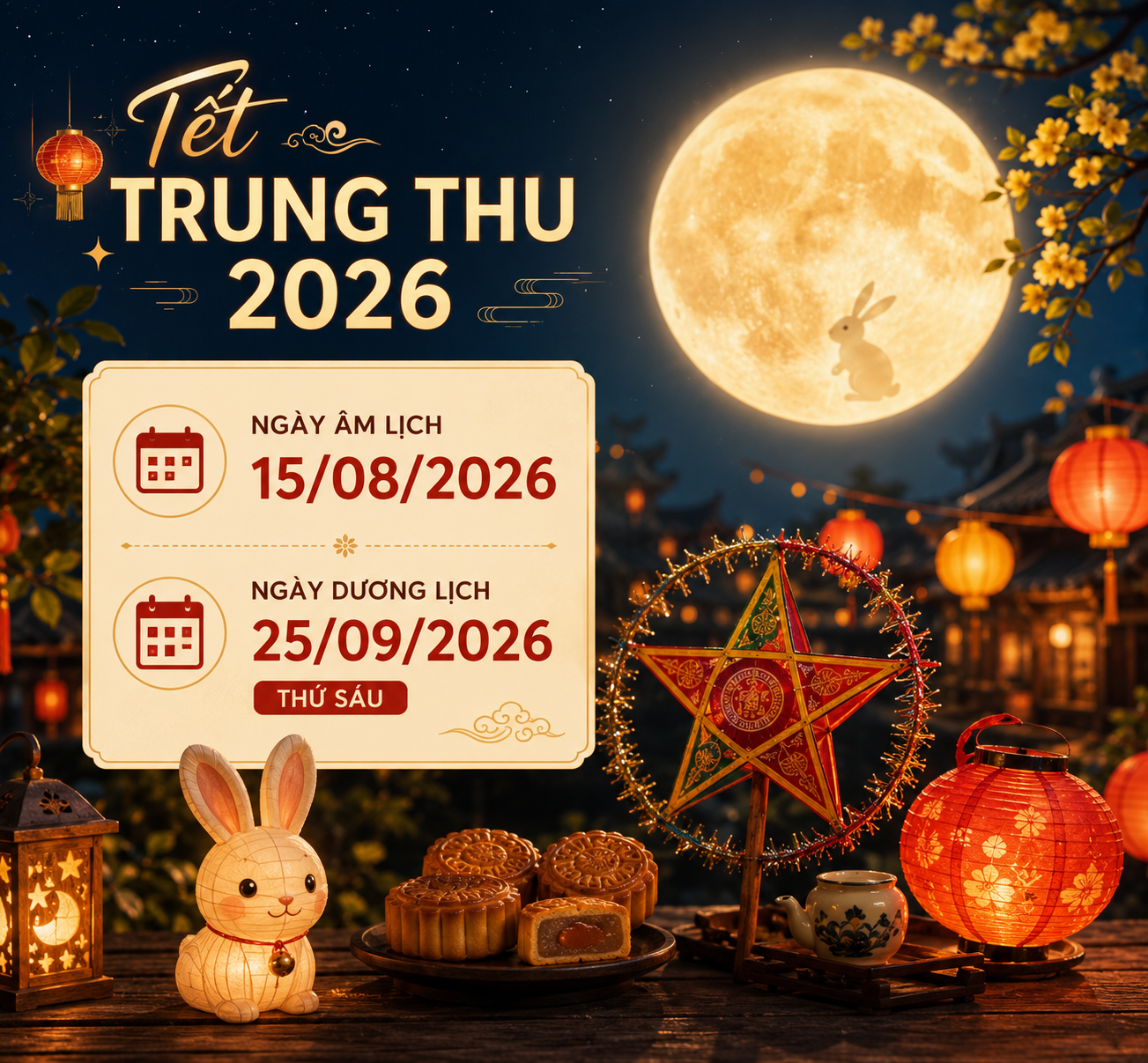 Trung Thu đang đến rất gần. Dù bận rộn đến mấy, hãy dành trọn vẹn ngày Tết Đoàn Viên này để tạo thêm những kỷ niệm đẹp bên những người yêu thương nhất!