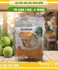 Kẹo dừa non vị Sầu Riêng Quê Dừa Vĩnh Long - Túi 500g