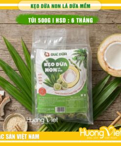 Kẹo dừa non vị Lá Dứa Quê Dừa Bến Tre - Túi 500g