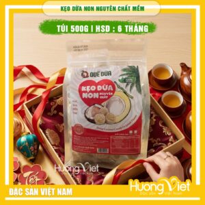 Kẹo dừa non Nguyên Chất Quê Dừa Bến Tre - Túi 500g