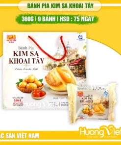 Bánh pía kim sa Khoai Tây Tân Huê Viên (Hộp 360g x 9 bánh)