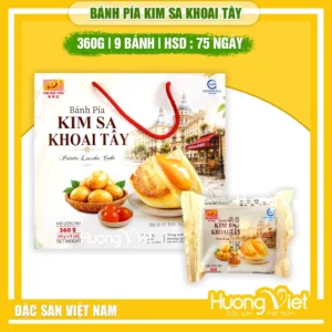 Bánh pía kim sa Khoai Tây Tân Huê Viên (Hộp 360g x 9 bánh)